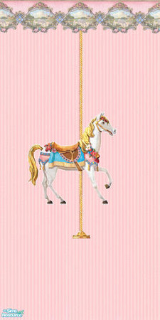 Sims 2 — TL - Kids Walls - Carousel - Wall 3 by TabbyLou — Third wall in Carousel group in Kids Wall sets. Use in