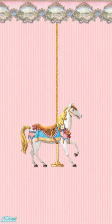 Sims 2 — TL - Kids Walls - Carousel - Wall 2 by TabbyLou — Second wall in Carousel group in Kids Wall sets. Use in