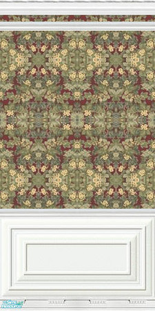 Sims 2 — Karen 2 - gm by gatomurphy — Custom paper with white wainscoting. See coordinating papers. TSRAA