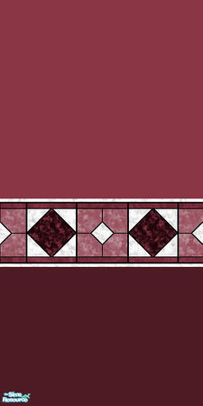 Sims 2 — Red's Bathroom Burgaundy Wall by red1060 — Red's Bathroom Burgaundy Wall