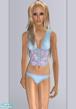 Sims 2 — Blue-ish and purple flowers by GS Emilie — Your guaranteed a good night's sleep in this! (The sim next to you in