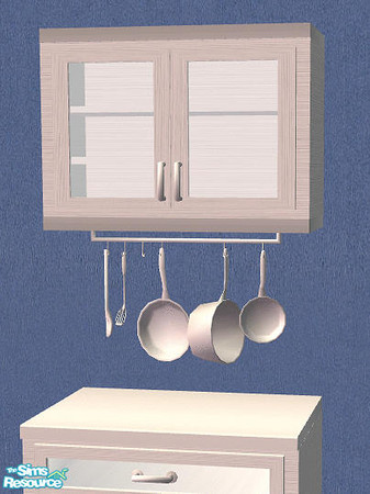 Sims 2 — Maya Kitchen - White Rack by Bitzybus — *recolor* requires mesh file