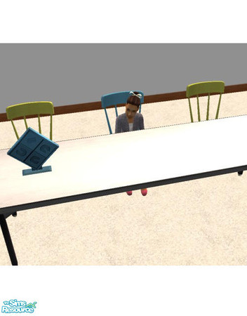 Sims 2 — Sim Community Preschool - Chair - Blue by agaliha5 — 