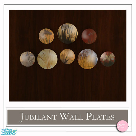Sims 2 — Jubilant Wall Plates Asian Art by DOT — Jubilant Wall Plates Asian Art. Sims 2 by DOT of The Sims Resource.