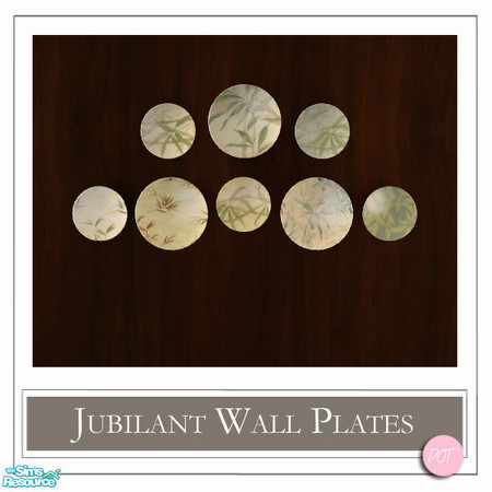 Sims 2 — Jubilant Wall Plates Asian by DOT — Jubilant Wall Plates Asian. Sims 2 by DOT of The Sims Resource. 