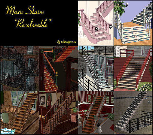 Sims 2 — Maxis Stairs *Recolorable* by chrissy6930 — Recolorable Maxis stairs without the underneath. 