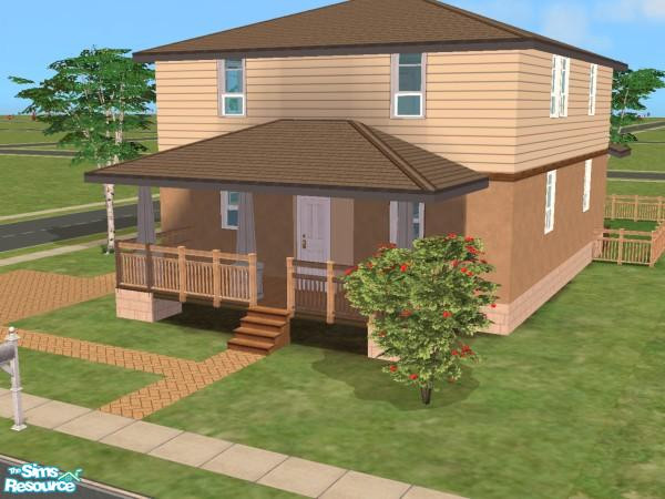 Sims 2 — Sears Modern Home No. 111 by h3psibah — One of the plainer Sears-Roebuck mail-order homes from its Modern Home