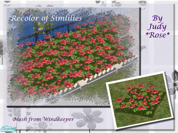 Sims 2 — Judy Simlilies Recolor - Rose by judyhugsnoopy — Recolor of "Windkeeper Simlilies" Hope you like it :D