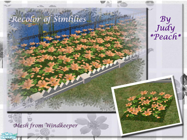 Sims 2 — Judy Simlilies Recolor - Peach by judyhugsnoopy — Recolor of "Windkeeper Simlilies" Hope you like it
