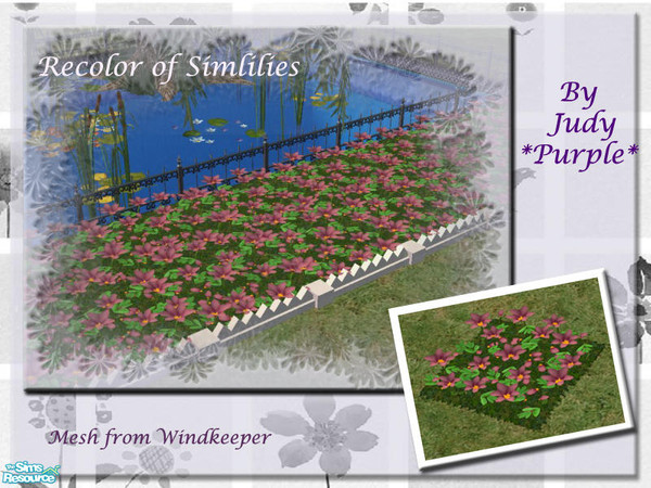 Sims 2 — Judy Simlilies Recolor - Light Purple by judyhugsnoopy — Recolor of "Windkeeper Simlilies" Hope you
