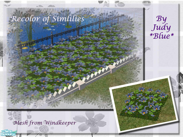 Sims 2 — Judy Simlilies Recolor - Light Blue by judyhugsnoopy — Recolor of "Windkeeper Simlilies" Hope you like