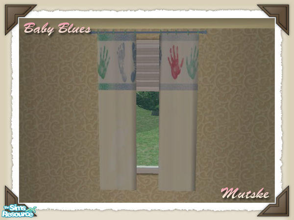 Sims 2 — Baby Blues  - Curtain Short by Mutske — Baby Blues Recolor of the Lucky Bedroom and Carmen Curtain set.