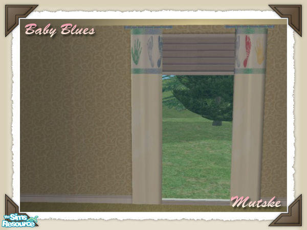 Sims 2 — Baby Blues  - Curtain Long Left by Mutske — Baby Blues Recolor of the Lucky Bedroom and Carmen Curtain set.