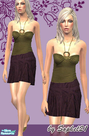 Sims 2 — SO_ElderCollection_002 - 5 by Sophel21 — whole outfit for elder female. comes with: neckholder top, skirt with