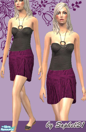 Sims 2 — SO_ElderCollection_002 - 4 by Sophel21 — whole outfit for elder female. comes with: neckholder top, skirt with