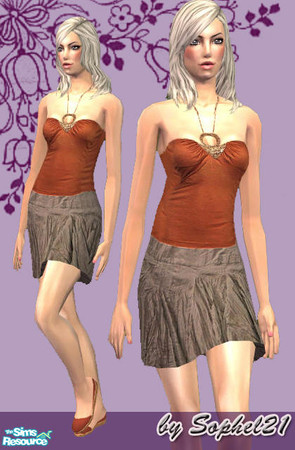 Sims 2 — SO_ElderCollection_002 - 1 by Sophel21 — whole outfit for elder female. comes with: neckholder top, skirt with