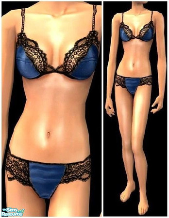Sims 2 — JPtfundies2 - blue by juttaponath — Lace underwear for teens. No mesh or expansion pack required.