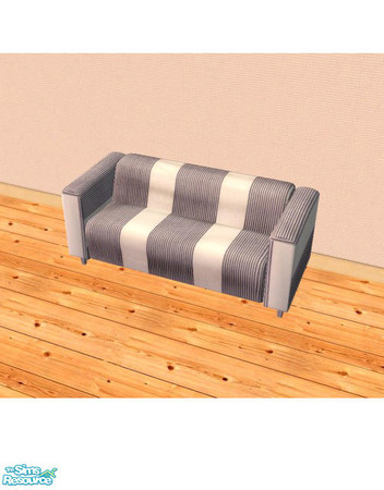 Sims 2 — Cheap Sofa: Blue Slipcovers - Stripes by agaliha5 — 