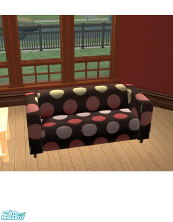 Sims 2 — Cheap Sofa: Pink Slipcovers - Polka by agaliha5 — 