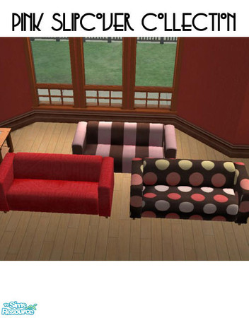 Sims 2 — Cheap Sofa: Pink Slipcovers by agaliha5 — this set is for the cheap sofa in the orginial game. 
