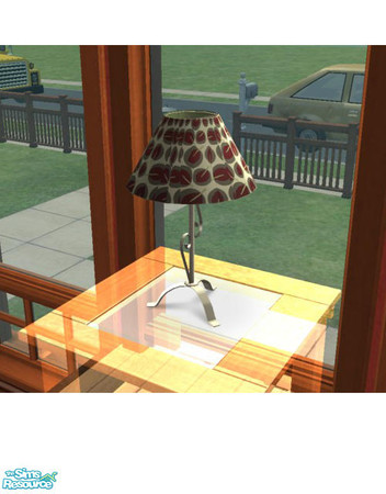 Sims 2 — Cheap Lamp Recolors - Retro Leaves by agaliha5 — this lamp has retro fabric