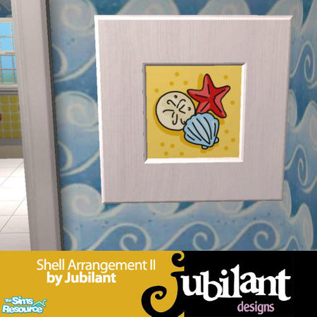 Sims 2 — Sea Shell Arrangement II by Jubilant — This is a custom created painting to go with the Summer Fun set. Artwork