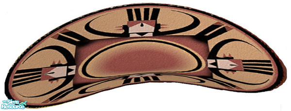 Sims 2 — Sierra Vista Decorative Bowl by dancingaphrodite — Authentic Hopi design graces this kidney-shaped bowl.