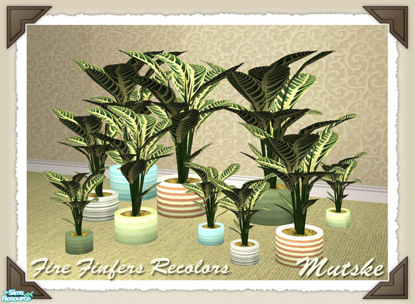 Sims 2 — Fire Fingers Pot recolors by Mutske — Fire Finger Pot recolors. Please download the original mesh to use these