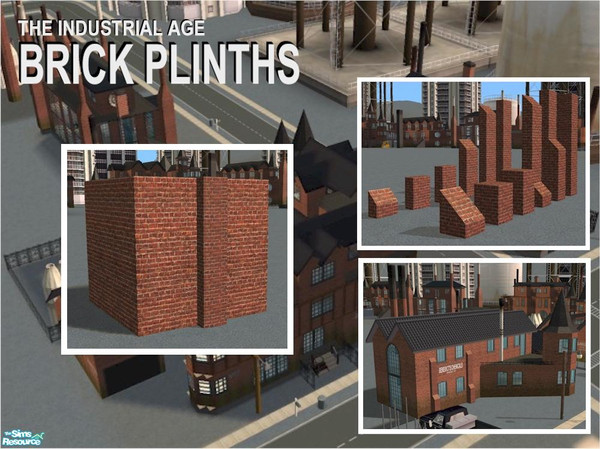 Sims 2 — Single Depth Full Height Plinth by Cyclonesue — A single-depth brick plinth to add decorative touches to your