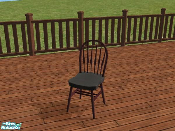 Sims 2 — Burgundy and Black Kitchen - Chair by ApotheCari — Recolor of the Maxis Simple Sit Chair.