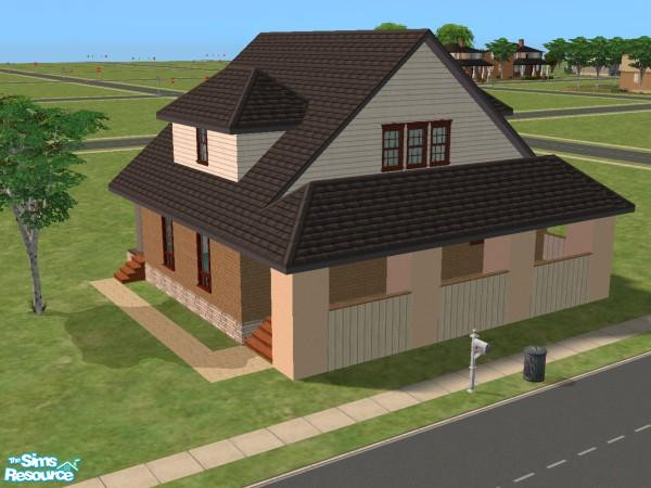 Sims 2 — Sears Modern Home No. 161 (Furnished) by h3psibah — Another Sears catalog home from the 1910s, here as a