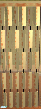 Sims 2 — Tangerine Dream Bedroom - Blinds by Cloisonne — Recolor of Bitzy's Fun blind in Buttermilk with orange design.