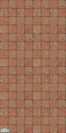Sims 2 — nm Rough Red Tile Wall SMALL by Henwen — A smaller version of Maxis "Before it's Time" tile in a