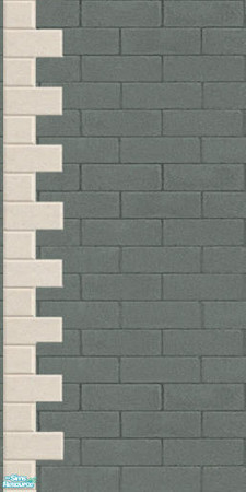 Sims 2 — JJs Grey Green second floor stone left by thesorceress — Made by request, by The Sorceress. Also for Mac