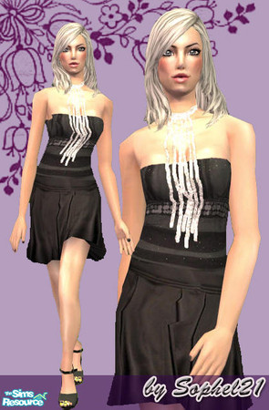 Sims 2 — SO_ElderCollection_001 - 3 by Sophel21 — whole outfit for elder female. comes with: Bandeau top, satin skirt,