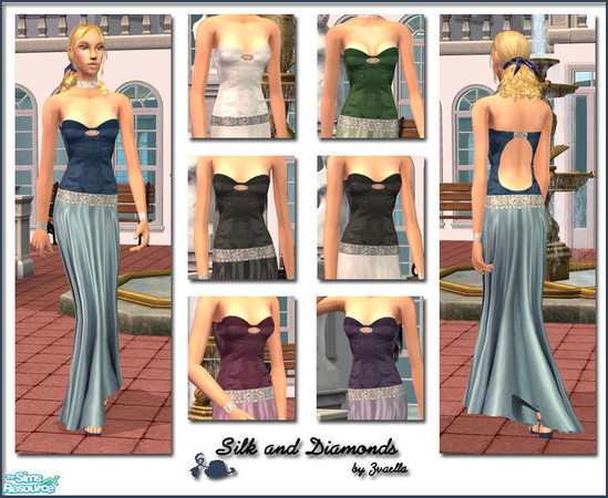 Sims 2 — Silk and Diamonds by zvaella — Yes, diamonds are a girl best friend! ;) That's why your sims will love these