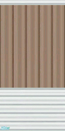 Sims 2 — Wood Grain Trailer Siding 2 by AmberDiceless — Faux wood house trailer siding with white trim. 