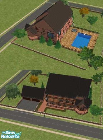 Sims 2 — Sim Manor by genmit04 — Three stories of living space. Three bedroom,two full baths, and two half baths.