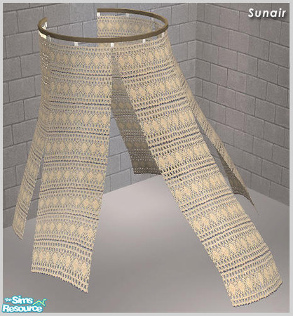 Sims 2 — Sunair T200 RFW Bed Shade (darkwood) by Sunair — Sunair T200 RFW Bed Shade (darkwood) of RFW Bedroom A - Recolor