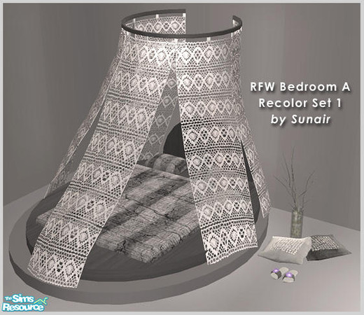 Sims 2 — RFW Bedroom A - Recolor set 1 by Sunair — RFW Bedroom A - Recolor set 1 (black)