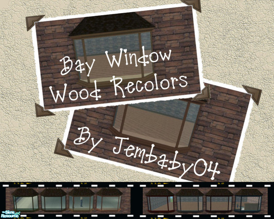 Sims 2 — Bay Window Wooden Recolors by jembaby04 — Bay windows can be a great accessory to brighten up any house, but the