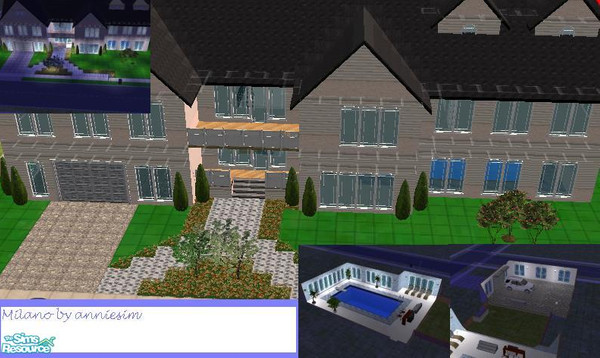 Sims 2 — Milano by annefranzen — Nice neighbourhood villa with indoor pool and detached garage.