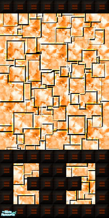 Sims 2 — Orange wall & floor Set - w4 by Ivancica — by Ivana