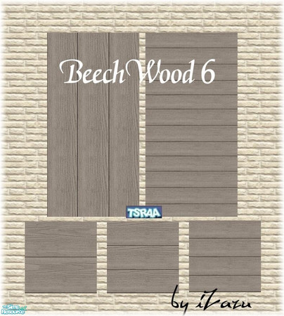 Sims 2 — BeechWood 6 Siding/Paneling Set by iZazu — Beechwood Siding Set includes 13 Sets of fine wood siding for your