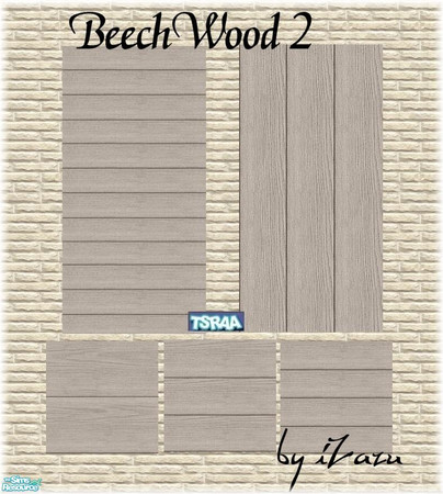 Sims 2 — BeechWood 2 Siding/Paneling Set by iZazu — Beechwood Siding Set includes 13 Sets of fine wood siding for your