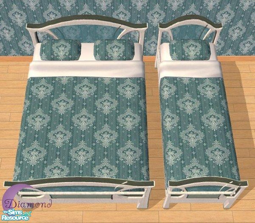 Sims 2 — D2DPaisley Lt Blue Bedding by D2Diamond — Lt Blue Paisley bedding. ... (The Soma Glass frame comes from the Blue