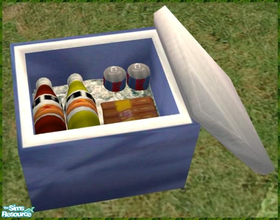 Sims 2 — Camping Trip! - Cooler by NewSimSimGirl — Can't forget the food! Functions as a fridge. *Note* Retains fridge
