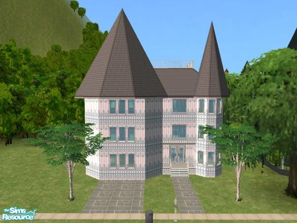 Sims 2 — White Fairytale by c_literati — Roomy home ready for decorating, with driveway.