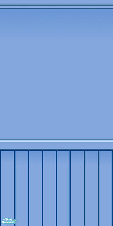Sims 2 — Pastel Blue Wall with Wainscoting by 404Savant — Pastel wainscot wall, painted to match art deco wallpaper and