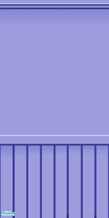 Sims 2 — Blueberry Wall with Wainscoting by 404Savant — Pastel wainscot wall, painted to match art deco wallpaper and
